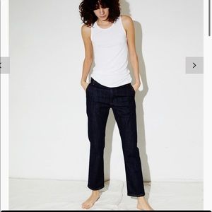 6397 ribbed modal scoop neck tank top grey